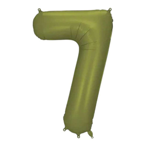 Picture of FOIL BALLOON NUMBER 7 OLIVE 34 INCH
